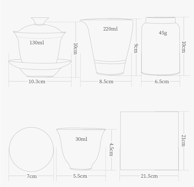 Chinese White Porcelain Tea Ceremony Travelling Tea Set
