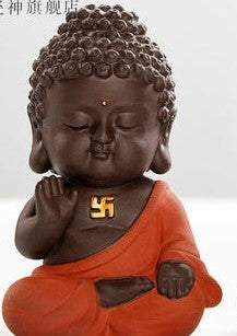 Coloured Buddha Statue (Orange)