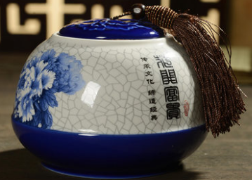 Blue Glazed Tea Jar