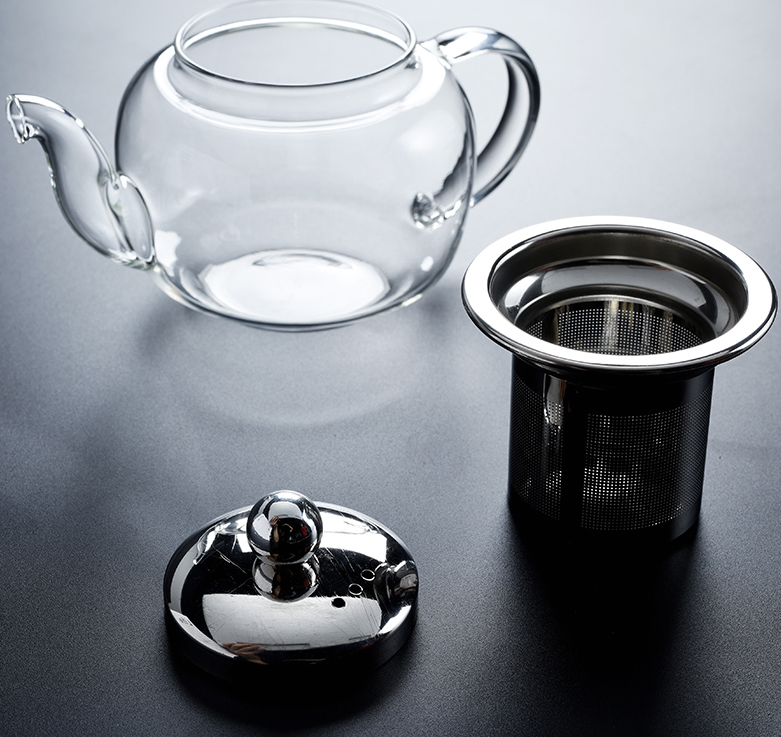 Glass Teapot with Steel Strainer 500ml