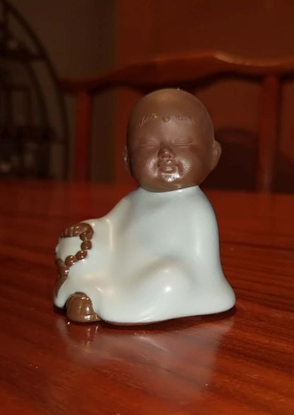 Ru Kiln Acolyte Statue (Meditating)